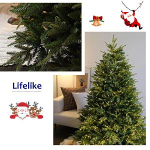 Weihnachtsbaum mit Lichtern, Tannenbaum Künstlich, Dichten Zweigen Und Faltbarem Ständer, Weihnachtsbaum for Zuhause, Büro, Party-Dekoration, Einfache Montage(240cm/7.8ft)