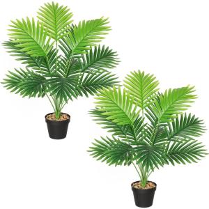 Areca , grote kunstpalm, 68 cm hoog, 12 takken in pot, kunstplant, tropische Hawaï, groen, kunstplant, Real Touch, planten, kunstbloemen, decoratie, kantoorplant, grote groene