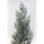 Ceder/conifere in sneeuwlook in pot, GA kunstplant kunstboom, decoratieve boom (80 x 34 cm)