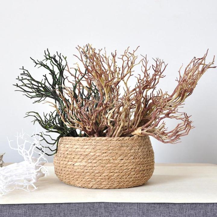 4 Stück Dried Tree Branches Artificial Antler Branch, Simulated Plastic Coral Branch, Plant Twigs Plastic Dry Branches, for Decoration for Christmas Party Various Festivals Home H