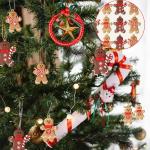 12 stuks kerstboomversiering, peperkoekmannetjes, kerstboomdecoratie, peperkoek, kerstversiering, kerstversiering, peperkoekman-decoratie,