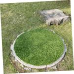 2st Schachtdeckel Dekoration Rasen Esstisch Matten Gefälschte Grasmatte Platzdeckchen Kunstrasen Esstischdekoration Gefälschter Grasteppich Tischset Plastik Green