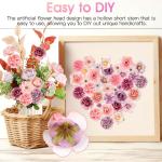 40 stuks , bloemen om te knutselen met 9 stijlen, , mini-zijden bloemen, kunstbloemkoppen voor bruiloft, thuis, doe-het-zelf handwerk, scrapbooking, decoratieve