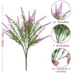 12 bundels kunstbloemen, balkon, weerbestendig, kunstbloemen, outdoor, uv-bestendig, , plastic boeket, voor balkonbakken, tuin, raam, decoratie, fuchsia