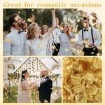 500 Stück Rosenblätter Deko Künstliche, Gold Rosenblatter Kunstblumen Blütenblätter Rosen Deko für Hochzeit Valentinstag Geburtstag Tischdekoration Romantische Dekoration