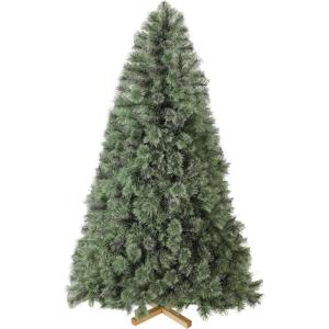 Nordmann Premium kunstkerstboom, 150 cm, natuurgetrouwe voorbehandelde dennennaalden, dichte takken, dennenboom met handgemaakte houten standaard, 350 takken