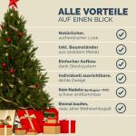 Kunstkerstboom, 140 cm, mix pvc, spuitgietwerk, PE met standaard, 470 takpunten, ziet eruit als echt snel op te bouwen, kerstdecoratie, dennenboom, kerstboom, groen