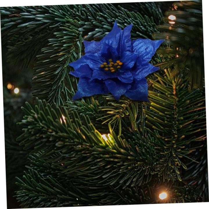 14 STK künstliche Blumen Weihnachtsbaum blumenschmuck Weihnachtsstern-Picks Rot Tür weihnachtsdeko künstliche blüten Hochzeitsdekoration Weihnachtskranz Blumen pe Blumendekor S