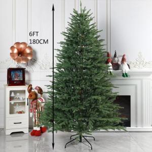 Künstlicher Weihnachtsbaum aus hochwertiger Fichte, 2,44 m, für Zuhause, Büro, Partydekoration, mit 1620 Zweigspitzen, einfacher Aufbau, Metallscharniere und Faltbarer Basis, 1,