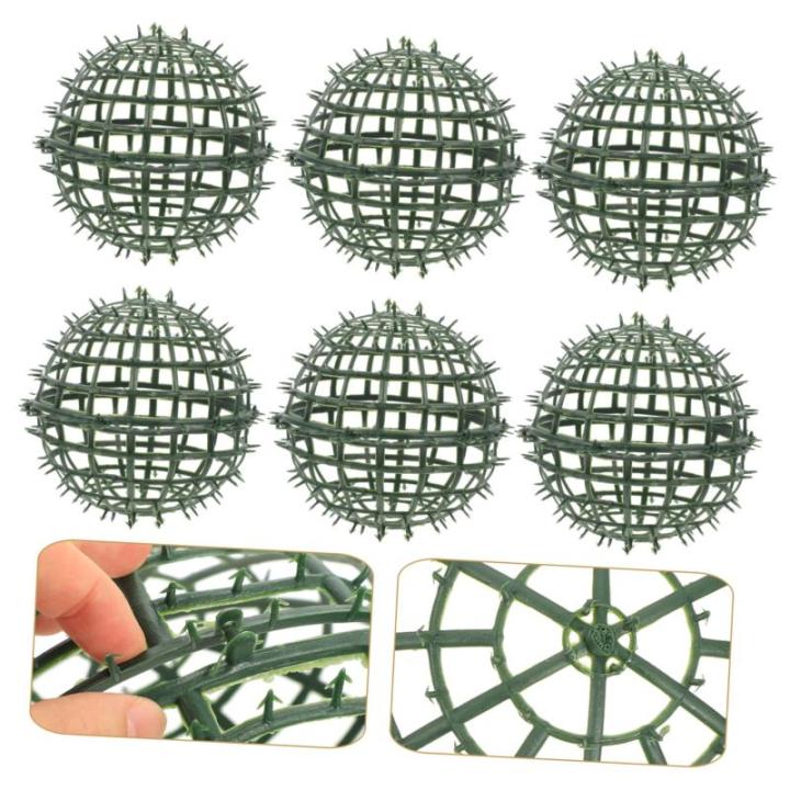 6st Blumenarrangement Rahmen Stütze Für Künstliche Pflanzen-Topiary-Kugeln Bälle Rack Blumenregalhalterkäfig Liner Formschnitt-kugelhalter Buchsbaum Dekor Babywiege Green Plas