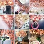 Künstliche Kirschblütenbäume, künstlicher rosa Kirschbaum, für Zuhause, Hochzeit, Party, Garten, Büro, Dekoration, künstliche Pflanze, künstliche Blumenranken