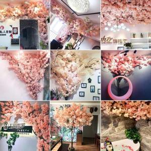 Künstliche Kirschblütenbäume, künstlicher rosa Kirschbaum, für Zuhause, Hochzeit, Party, Garten, Büro, Dekoration, künstliche Pflanze, künstliche Blumenranken