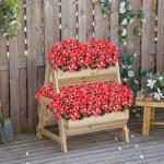 10 bundels kunstbloemen zoals echt balkon, kunstbloemen, buiten, uv-bestendig, weerbestendig, kunstbalkonplanten, balkonbloemen voor huis, vensterbank, bruiloft, decoratie, rood