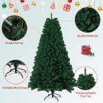 Kerstboom met 1200 takpunten, 1,8 meter lange kunstkerstboom met metalen opvouwbare basis, eenvoudig te monteren, volledige kerstboom voor kantoor, thuis, feestdecoratie