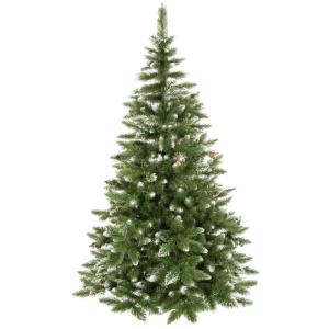 Kunstkerstboom, diamantgrenen, kunstsneeuw, echte dennenappels, 120 cm, kunstkerstboom, kunstkerstboom