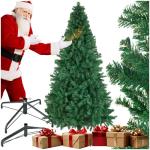 Künstlicher Weihnachtsbaum, dichter Tannenbaum künstlich, flexibel biegbare künstliche Tannenzweige, inkl. Stahlbaumständer, Weihnachtsbaum als Weihnachtsdeko, grün - 230 cm, 