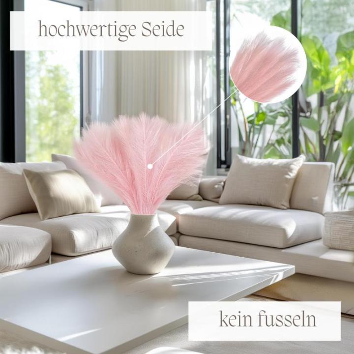 Kunstpampasgras, klein, kleur roze, 5 stelen, 55 cm lengte, kunstmatig pampasgras, woonkamer, droogbloemen voor slaapkamer, bruiloft, boho-decoratie