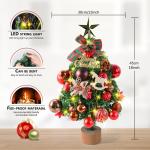 Kunstkerstboom, moeilijk ontvlambaar, pvc-dennenboom, kerstboom met ornamenten, indoor kunstdecoratie