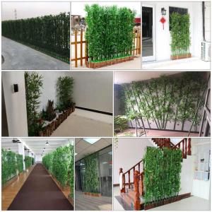Vrijstaande scheidingswand ruimteverdeler van kunstmatige bamboe, dek, terras, tuin, binnenplaats, decor, planten, binnen- en buitenbarrière en ornamenten (kleur: 1,5 m, afmetinge