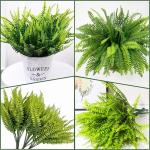 8 stuks kunstvarenplanten, , varenplanten, decoratieve planten, varen, zoals echt groen, voor tafeldecoratie, tuin, vaas, decoratie