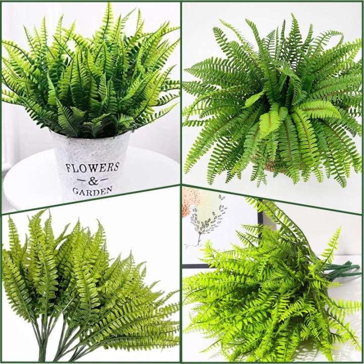8 stuks kunstvarenplanten, , varenplanten, decoratieve planten, varen, zoals echt groen, voor tafeldecoratie, tuin, vaas, decoratie