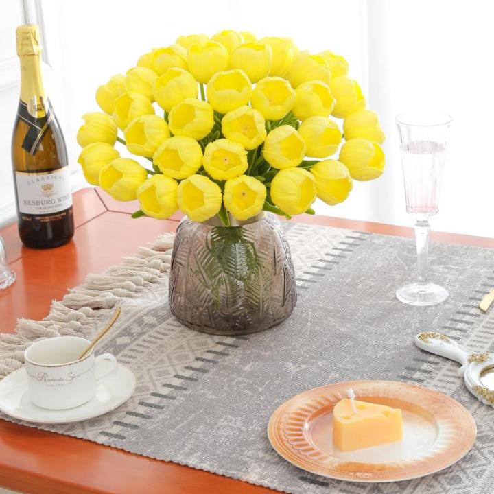 Kunstmatige tulpen (geel, 15 stuks)