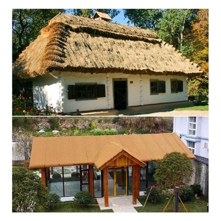 Künstliches Strohdach, Künstliche Strohrolle, Kunststoff PE Strohdach, Künstlicher Palmdach Paneele Grasdach, Künstliche Palmen-Strohrollen, Für Bar Garten Terrasse Pavillons 