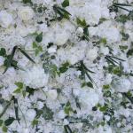 Weißer Stoff, Hintergrund, Blumenwand, Hintergrundwand, Blumenarrangement, Blumen-Wandpaneel-Set, Seiden-Hortensie-Blumenpaneel Für Fotohintergrund, Home-Party, Hochzeit(3 * 3m/9