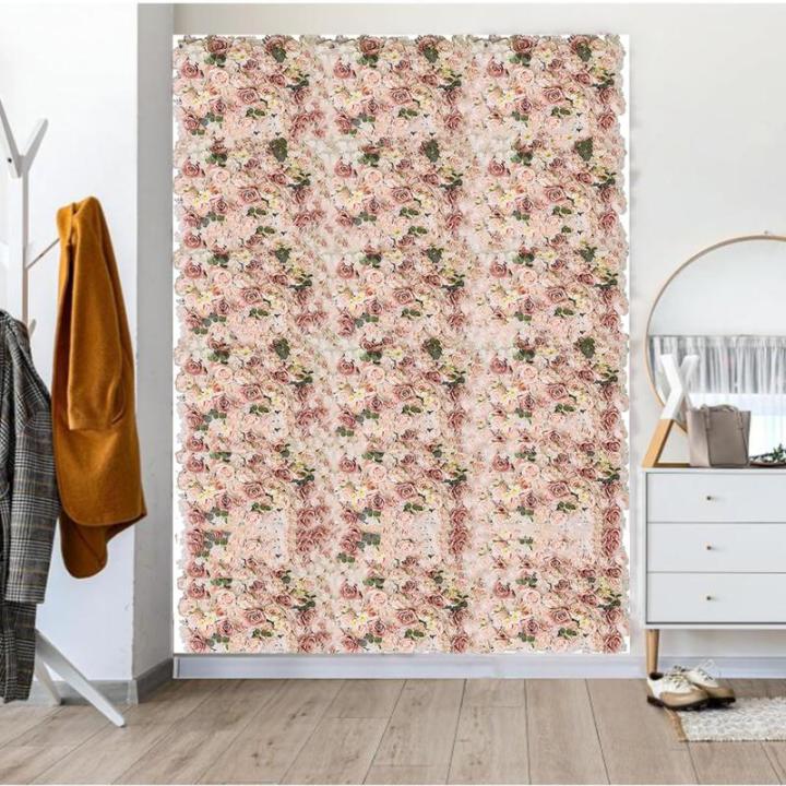 23,62 X 15,75 Zoll Große Künstliche Blumenwand, Künstliche Blumen, Panel Aus Seide, Kunststoff, Floraler Hintergrund, Sichtschutzwände Für Den Außenbereich Innenbereich Hochz