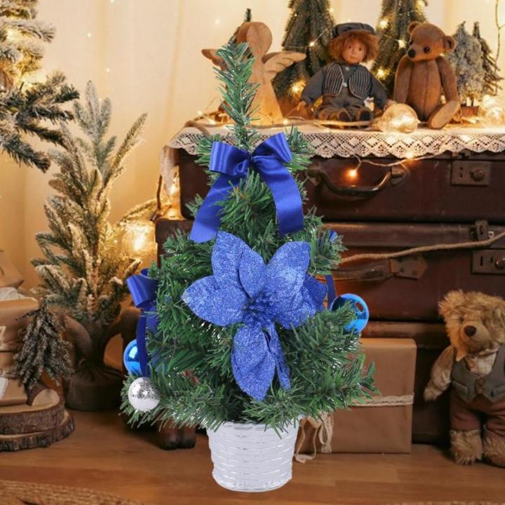 Weihnachtsbaum,Tisch-Weihnachtsbaum - Kleine Tannenbaumdekorationen,Weihnachtskiefernbaum mit gewebter Basis für Fenster, Wand, Baum,