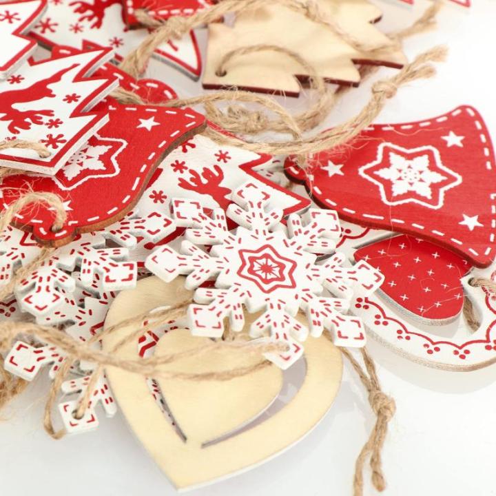 27-delige Kerstboom Decoratie Houten et - Kerstboom Decoraties voor het versieren van de kerstboom - Kerstboom Decoraties (X Mas 2)