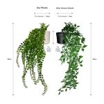 x2 nepplanten kunstmatige planten indoor hangende planten in plastic plantenpotten faux planten voor binnenshuis decoratieve kunstmatige flora kunstmatige indoor opknoping planten