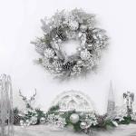 20 Pack 18cm Künstliche Silber Beeren für Weihnachtsbaum Deko Stechpalmenbeeren Zweige Dekorationen für Weihnachten Zuhause Holly Beeren für Handwerk Winter Urlaub Hochzeit Dek