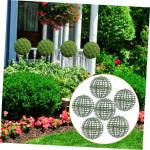 12 STK Blumenarrangement Topiary-käfigrahmen Drahtkugel Rahmen Aus Buchsbaum-formschnitt Stubenwagen Halter Für Blumengraskugeln Topiary-Kugel Faux Anlage Ball Green Plastik
