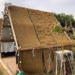 Künstliches Mexikanisches Strohdach, Reetdach Palmgras Rolle, PE-Kunststoffpalmen-Dachrasenrolle, Synthetisches Strohdach Deko, Für Garten, Ssonnenschirm, Pergola, Bar Deko(0.5x1