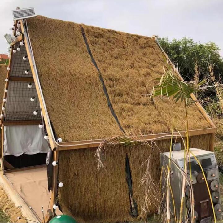 Künstliches Mexikanisches Strohdach, Reetdach Palmgras Rolle, PE-Kunststoffpalmen-Dachrasenrolle, Synthetisches Strohdach Deko, Für Garten, Ssonnenschirm, Pergola, Bar Deko(0.5x1