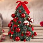 Tisch-Weihnachtsbaum, Mini-Weihnachtsbaum für den Schreibtisch mit Lichtern, dekorativer Kleiner Weihnachtsbaum, Weihnachtsdekoration für die, Style A