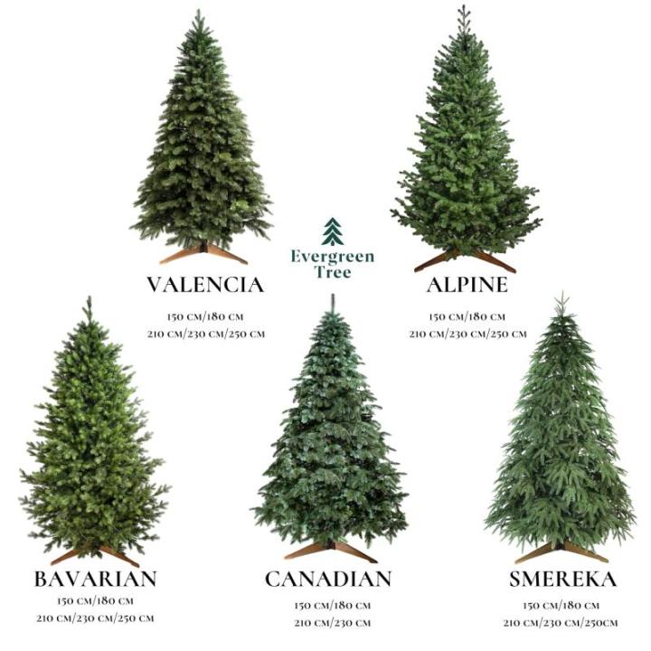Kunstkerstboom, 100% spuitgegoten kerstboom met standaard van natuurlijk hout, Made in EU, natuurgetrouwe look, kunstkerstboom