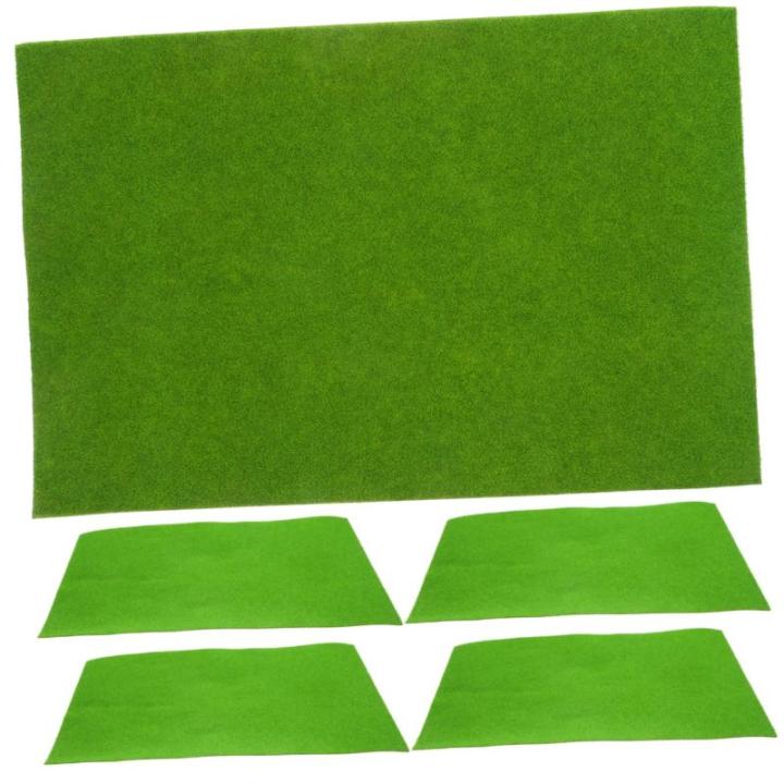 5St Mit Nylon beflocktes Gras realistischer Rasen Kunstrasen-Landschaftsdekor Grasteppich Mikro-Landschaftsstütze gefälschter Rasen schmücken robuste Rasenmatte Plastik Light Gr