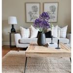 5 stuks kunstbloemen, sierlelie als echte kunstmatige agapanthus, bloemen, 75 cm lengte, lentebloemen, paars, decoratieve bloemen voor bloemstuk, thuis, resto, kantoor, decoratie