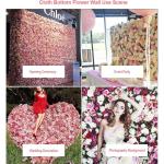 Blumen-Wandpaneel-Set, Künstlicher Wandblumen-Hintergrund, 3D-Seiden-Hortensien-Rosen-Blumenpaneel Für Fotohintergrund, Zuhause, Party, Hochzeit, Hintergrunddekoration(6.56ftx6.5