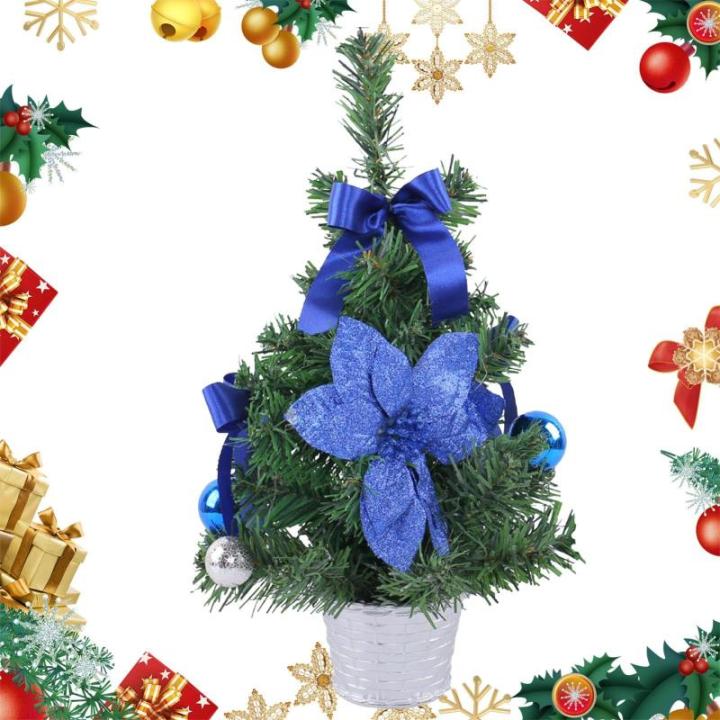Weihnachtsbaum,Tisch-Weihnachtsbaum - Kleine Tannenbaumdekorationen,Weihnachtskiefernbaum mit gewebter Basis für Fenster, Wand, Baum,