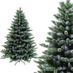 Künstlicher Weihnachtsbaum aus Fichte mit Scharnier, beflockter Schnee, automatisch ausbreitende, geschmückte Bäume im Ständer, Weihnachten for den Innenurlaub(5Ft(150CM))