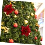 7st Künstliche Blumen Weihnachtsdekoration Gefälschte Weihnachtsblumen Weihnachtskranz Blumen Christbaumschmuck Künstliche Weihnachtsblumen-Picks Gefälschte Blumen Strauß Spor