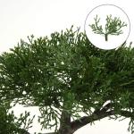 Kunstbonsai Natuurgetrouwe kunstplant, kunstboom, bonsai, ceder, grenen, podocarpus, plastic plant, kunstplant met keramische pot in zwart, voor badkamerdecoratie, desktop, kantoor