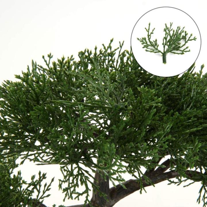 Kunstbonsai Natuurgetrouwe kunstplant, kunstboom, bonsai, ceder, grenen, podocarpus, plastic plant, kunstplant met keramische pot in zwart, voor badkamerdecoratie, desktop, kantoor