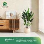 Kunstlelieboom, 140 cm, nep tropische plastic palm, perfecte grote planten in pot voor binnen, buiten, huis, kantoor, tuin, moderne decoratie, housewarming cadeau (1 stuks)