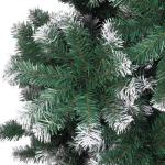 2,13 m Langer, mit weißem Schnee bestäubter Weihnachtsbaum, künstlicher Weihnachtsbaum mit 870 Zweigen und Schneespitze und faltbarem Metallständer, weißer künstlicher Weihna