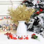 10 stücke Weihnachten Künstliche Kiefer Nadeln, 10, 6 Zoll Glitzer Kiefer Stems Kiefer Blätter Branchen Faux Zeder, Frosted Künstliche Kiefer Needles Branchen, für Weihnachten