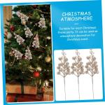 10st Weihnachts-beerenimitat Weihnachtstannenzweig Weihnachtsbaum Beere Am Zweig Beeren-dekor Weihnachtspicks Für Baum Weihnachtsblumenstiele Weihnachtsbeerenzweige Trimmen Schaum